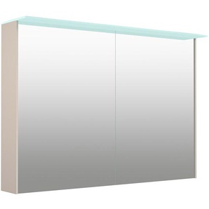 welltime Spiegelschrank D-Line Badmöbel, 101,5 cm breit, doppelseitig verspiegelt, LED-Beleuchtung