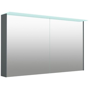 welltime Spiegelschrank D-Line Badmöbel, 121,5 cm breit, doppelseitig verspiegelt, LED-Beleuchtung