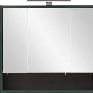 welltime Spiegelschrank Kent, Made in Germany Badmöbel. Breite 70 cm, LED-Beleuchtung und Schalter-/Steckdosenbox