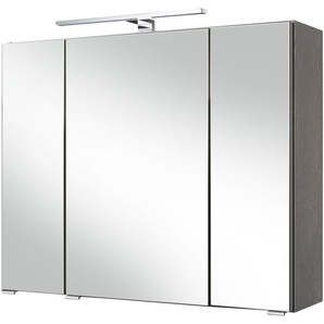 welltime Spiegelschrank Malibu Breite 80 cm, mit Spiegeltüren und Türendämpfern