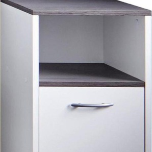 welltime Unterschrank Sanremo Badkommode mit offenem Fach in Weiß/Rauchsilber - (B/T/H) 32/28/82 cm