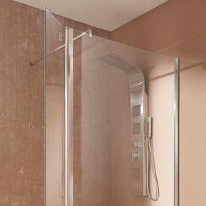 welltime Walk-in-Dusche Mailand, Einscheibensicherheitsglas, in 3 verschiedenen Breiten (90,100, 120cm), 6mm Sicherheitsglas