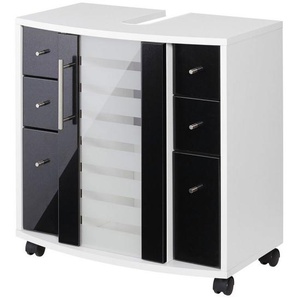 welltime Waschbeckenunterschrank Jaca Breite 60 cm, mit hochglänzenden Fronten