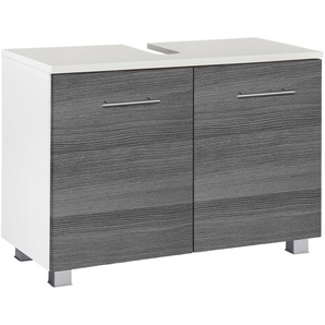 welltime Waschbeckenunterschrank Trento, verschiedene Ausführungen und Farben Badmöbel Unterschrank Breite 80 cm, mit viel Stauraum, Badschrank WBU