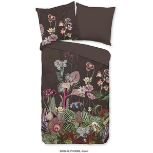 Xxxl Wendebettwäsche Phoebe, Braun, Dunkelbraun, Textil, Floral, 135x200 cm, atmungsaktiv, Schlaftextilien, Bettwäsche, Bettwäsche, Wendebettwäsche