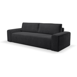 WERK2 Schlafsofa Hugo, Design 2-Sitzer Sofa in Cord mit Schlaffunktion & Bettkasten