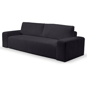 WERK2 Schlafsofa Hugo, Design 2-Sitzer Sofa in Cord mit Schlaffunktion & Bettkasten