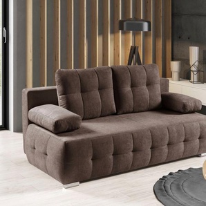 WERK2 Schlafsofa Indigo, 2-Sitzer Sofa und Schlafcouch mit Federkern & Bettkasten