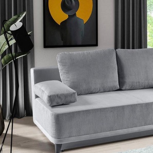 WERK2 Schlafsofa Rosso, 2-Sitzer Sofa und Schlafcouch mit Federkern & Bettkasten