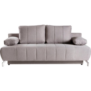 WERK2 Schlafsofa Troya, 2-Sitzer Sofa und Schlafcouch mit Federkern & Bettkasten