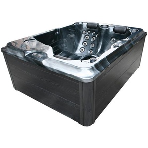 Xxxl Whirlpool Xxl1953, Schwarz, Dunkelgrau, Kunststoff, 210x80x160 cm, Freizeit, Pools und Wasserspaß, Whirlpools