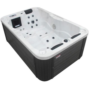 Xxxl Whirlpool Xxl1908, Schwarz, Weiß, Kunststoff, 205x70x130 cm, Freizeit, Pools und Wasserspaß, Whirlpools