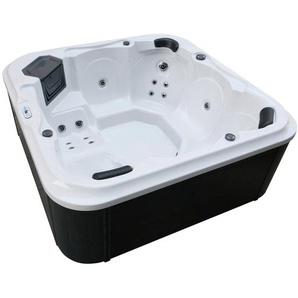 Xxxl Whirlpool, Schwarz, Weiß, Kunststoff, 210x80x210 cm, Freizeit, Pools und Wasserspaß, Whirlpools