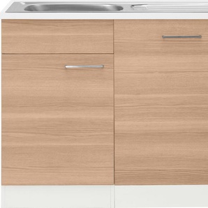 wiho Küchen Spülenschrank Zell Breite 110 cm, inkl. Tür/Sockel für Geschirrspüler