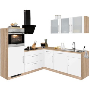 wiho Küchen Winkelküche Cali, mit E-Geräten, Stellbreite 210 x 220 cm