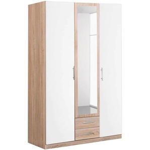 Kleiderschrank WIMEX Cliff Schränke Gr. B/H/T: 135 cm x 198 cm x 58 cm, 3 St., weiß (struktureichefarben hell, weiß) Drehtürenschrank Kleiderschrank Schränke