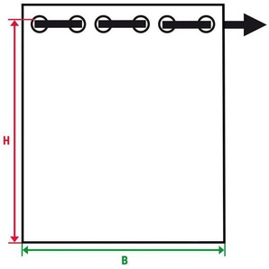 Wirth Vorhang Uni Collection light, Ösen (1 St), blickdicht, nach Maß