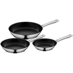 WMF Pfannen-Set Nordic Profi, Cromargan® Edelstahl Rostfrei 18/10 (Set, 3-tlg., Bratpfannenset (20, 24 + 28 cm), 3-teilig, Antihaftbeschichtung, TransTherm-Allherdboden, Induktion