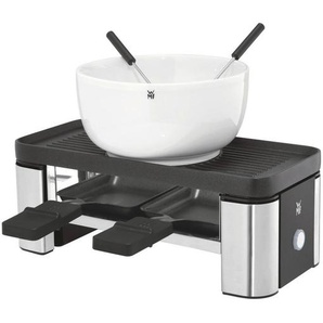 WMF Raclette-Grill Küchenminis, Schwarz, Edelstahl, Metall, 16x10x12 cm, Wendegrillplatte, Küchengeräte, Tischgrills & Fondues, Raclette-Grills