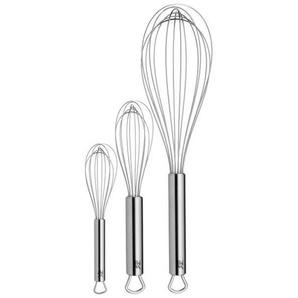 WMF Schneebesen-Set Profi Plus, Silber, Metall, 3-teilig, Kochen, Küchenhelfer, Schneebesen