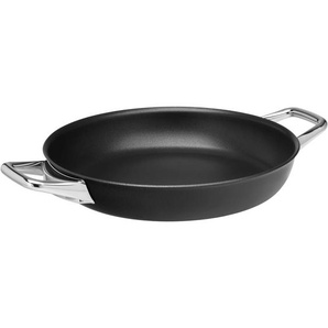 WMF Servierpfanne Steak Profi, Schwarz, Silber, Metall, rund, backofengeeignet, Kochen, Pfannen, Servierpfannen