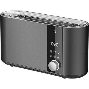 WMF Toaster Master-Serie, Grau, Metall, 13.6x20x37.5 cm, Krümelschublade, Aufwärmfunktion, Cool-Touch-Gehäuse, automatische Zentrierung der Toastscheibe, Bagel-Funktion, Küchengeräte, Toaster