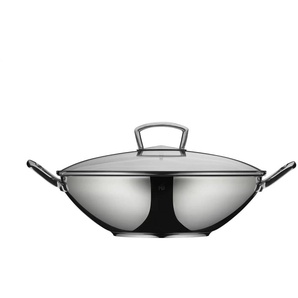 WMF Wok ¦ silber ¦ Edelstahl Ø: 36