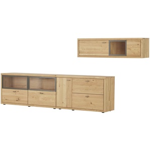 WÖSTMANN Wohnwand WM 2250 - holzfarben - Materialmix - 343 cm - 145 cm - 45 cm | Möbel Kraft