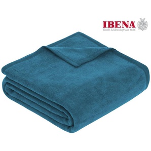 Wohndecke Luxus, IBENA, verschiedene Größen, unifarbenes Design, Kuscheldecke