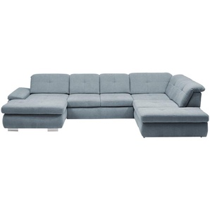 Lounge Collection Wohnlandschaft Flachgewebe  Affair ¦ blau ¦ Maße (cm): B: 371 H: 100 T: 260