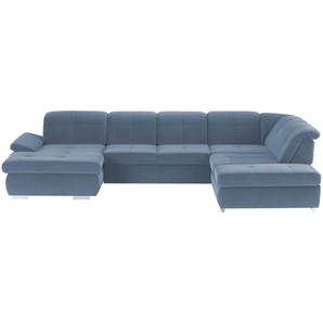 Lounge Collection Wohnlandschaft Mikrofaser  Affair ¦ blau ¦ Maße (cm): B: 371 H: 100 T: 260