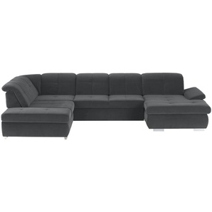 Lounge Collection Wohnlandschaft Mikrofaser  Affair ¦ grau ¦ Maße (cm): B: 371 H: 100 T: 260