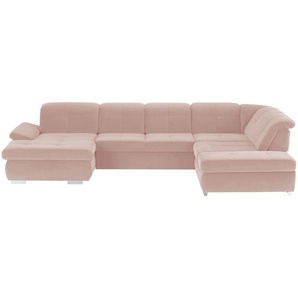 Lounge Collection Wohnlandschaft Mikrofaser  Affair ¦ rosa/pink ¦ Maße (cm): B: 371 H: 100 T: 260