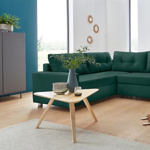 Wohnlandschaft COLLECTION AB Paris U-Form Sofas Gr. B/T: 310cm x 212cm, Samtoptik, ohne Bettfunktion, grün inklusive Federkern, wahlweise mit Bettfunktion und Bettkasten