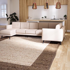 Wohnlandschaft Cremebeige - Flexible Designer-Wohnlandschaft: Hochwertige Materialien, einzigartiges Design - 198 x 81 x 346 cm, Konfigurator