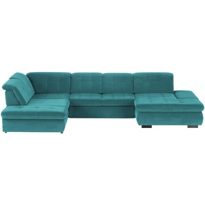 Lounge Collection Wohnlandschaft  Spencer ¦ türkis/petrol ¦ Maße (cm): B: 382 H: 102 T: 260