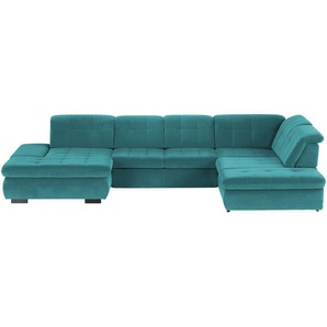 Lounge Collection Wohnlandschaft  Spencer ¦ türkis/petrol ¦ Maße (cm): B: 382 H: 102 T: 260