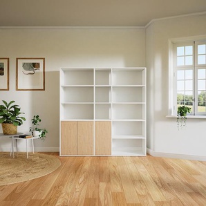 Aktenregal Eiche - Flexibles Büroregal: Türen in Eiche - Hochwertige Materialien - 190 x 194 x 47 cm, konfigurierbar