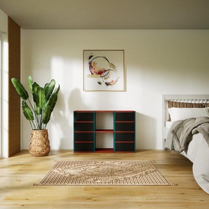 Kommode Schwarz - Design-Lowboard: Schubladen in Schwarz - Hochwertige Materialien - 118 x 79 x 34 cm, Selbst zusammenstellen