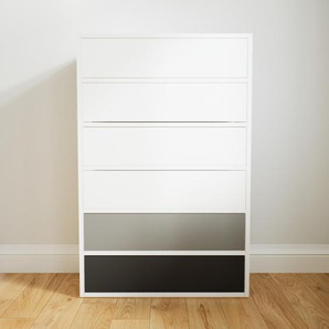 Aktenschrank Weiß - Flexibler Büroschrank: Schubladen in Weiß - Hochwertige Materialien - 77 x 117 x 34 cm, Modular