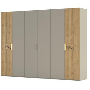 Wohnwert Drehtürenschrank teilmassiv Mercura ¦ beige ¦ Maße (cm): B: 301 H: 223 T: 61