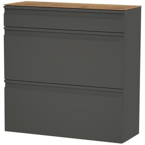 Wohnwert Hängeschuhschrank Leo - grau - Materialmix - 93 cm - 94 cm - 36 cm | Möbel Kraft