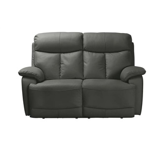 Wohnwert Ledersofa aus Echtleder mit manueller Relaxfunktion Ambra ¦ grau ¦ Maße (cm): B: 160 H: 102 T: 102