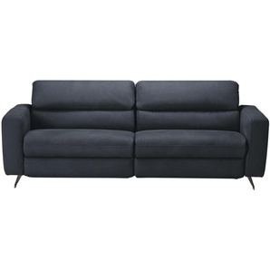 Hukla Ledersofa  Carisma ¦ blau ¦ Maße (cm): B: 218 H: 82 T: 96