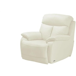 Wohnwert Sessel  aus Echtleder mit manueller Relaxfunktion Ambra ¦ beige ¦ Maße (cm): B: 104 H: 102 T: 102