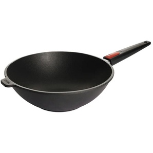 WOLL Wok  Nowo Titanium ¦ schwarz ¦ Aluminium-Guss ¦ Maße (cm): H: 10  Ø: 30