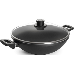 WOLL MADE IN GERMANY Wok Nowo, Aluminiumguss (1-tlg), von Hand gegossen, Ø 32 cm, Made in Germany