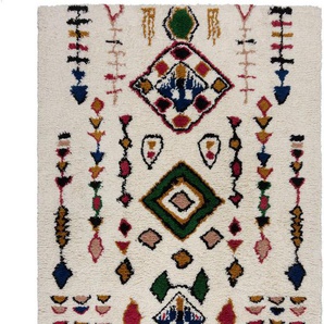 Wollteppich Fes Shaggy, FLAIR RUGS, rechteckig, Höhe: 25 mm, Shaggy-Teppich aus Berberwolle