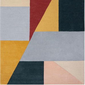 Wollteppich FLAIR RUGS Alwyn Teppiche Gr. B: 200cm, 10mm, L: 290cm, bunt Geometrisch