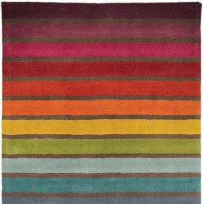 Wollteppich FLAIR RUGS Candy Teppiche Gr. B: 160cm, 10mm, L: 230cm, bunt (multi) aus 100% Wolle, Design mit Streifen, mehrfarbig gemustert,